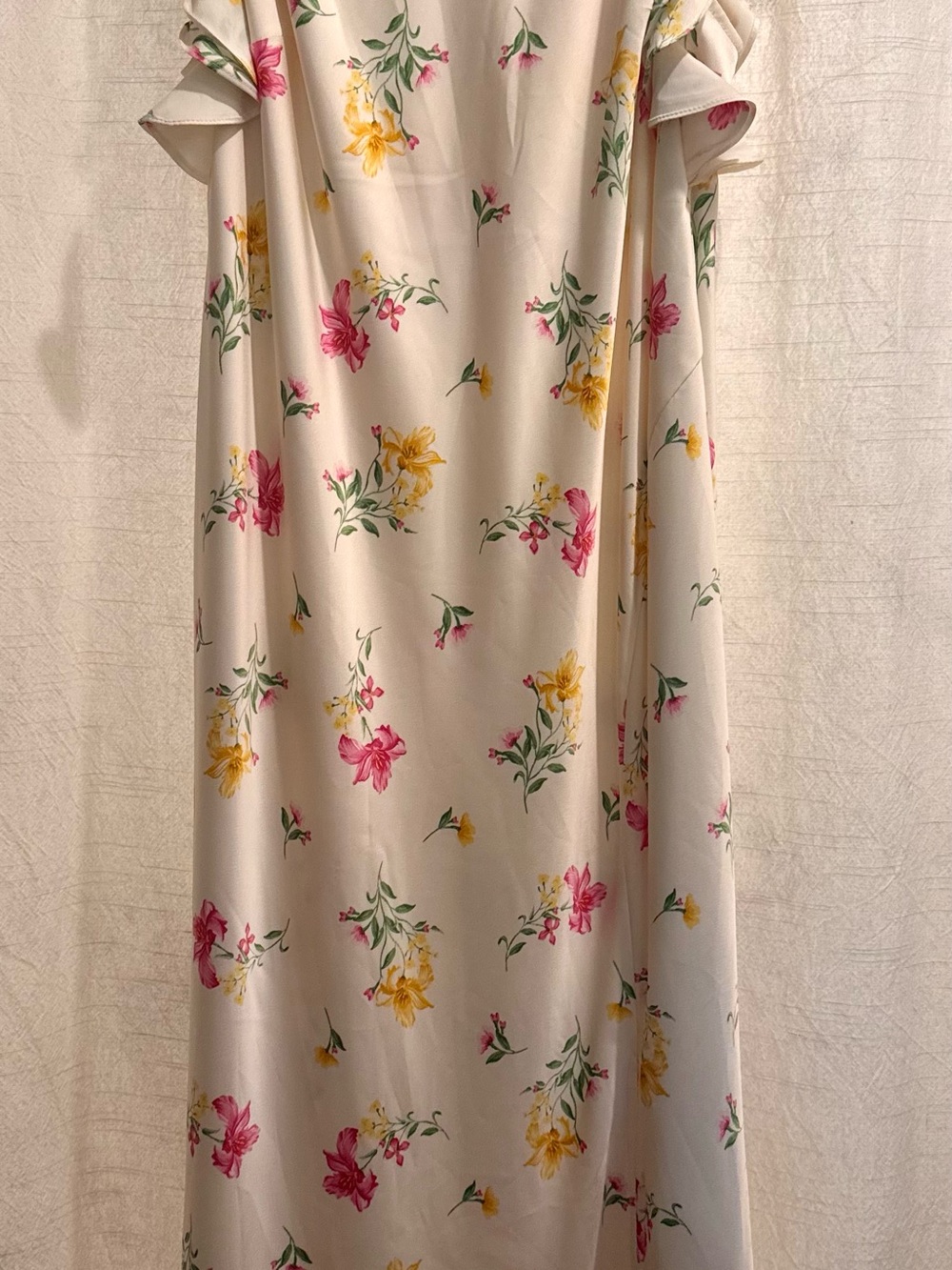 a new day Cream Floral Maxi Dress with Pink & Yellow Blooms